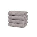 TRIDENT Soft Comfort Air Rich Towel 100% Cotton Hand Towel for Daily use, 500 GSM Highly Absorbent Towels for Men/Women, 4Pc Hand Towel Set (41 cm X 66 cm), Charcoal