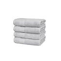 Trident Soft Comfort Air Rich Towel 100% Cotton Hand Towel for Daily use, 500 GSM Highly Absorbent Towels for Men/Women, 4Pc Hand Towel Set (41 cm X 66 cm), Silver