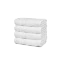 TRIDENT Soft Comfort Air Rich Towel 100% Cotton Hand Towel for Daily use, 500 GSM Highly Absorbent Towels for Men/Women, 4Pc Hand Towel Set (41 cm X 66 cm), White