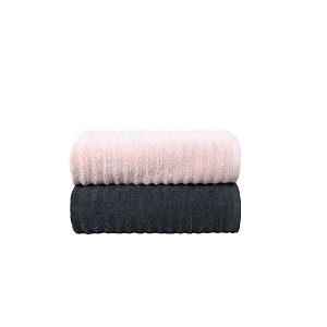 trident play gym towel 100 organic cotton pack of 2 700 gsm highly absorbent quick drying compact lightweight - perfect for gym sports pink amp grey