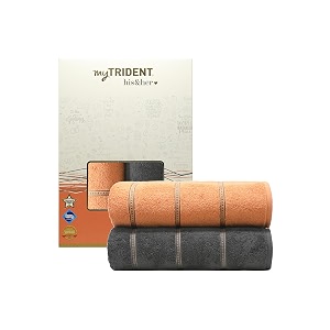 trident towels for bath his and her towel collection 2 piece bath towel set 500 gsm100 cotton towel towels for menwomen - lock amp key