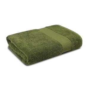 trident 100 cotton towels for bath  towels for bath large size  trident bath towel - soft amp absorbent  450 gsm  1 piece bath towel for menwomen  urban comfort  70 cms x 140 cms - olive