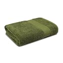Trident 100% Cotton Towels for Bath | Towels for Bath Large Size | Trident Bath Towel - Soft &amp; Absorbent | 450 GSM | 1 Piece Bath Towel for Men/Women | Urban Comfort | 70 cms x 140 cms - Olive