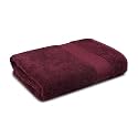 Trident 100% Cotton Towels for Bath | Towels for Bath Large Size | Trident Bath Towel - Soft &amp; Absorbent | 450 GSM | 1 Piece Bath Towel for Men/Women | Urban Comfort | 70 cms x 140 cms - Wine Red