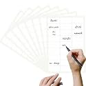 Trifrt 200 Pcs Waterproof Pearl White Vinyl Stickers Self Adhesive (No Residue) with Black Marker for Mason Jars Glass Bottles, Decals Craft, Kitchen Jar Labels Bottle Stickers 25x50mm
