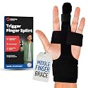 Trigger Finger Splint Middle Finger Brace | Middle Finger Splint For Broken or Fractured Middle Finger, Arthritis, Tendonitis, Tenosyvitis | Mallet Trigger Finger Straightener Immobilizer | S/M