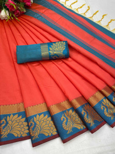 triguna semi stitched silk blend blouse material self design
