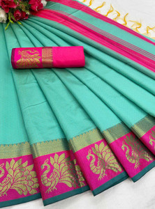 triguna semi stitched silk blend blouse material self design