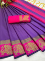 TRIGUNA Semi Stitched Silk Blend Blouse Material Self Design