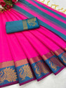 TRIGUNA Semi Stitched Silk Blend Blouse Material Self Design