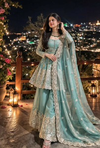 Trijal Fab Women Kurta Palazzo Dupatta Set