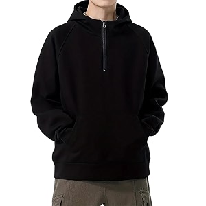 Trillion Half Zipper Hooded Sweatshirt for Men