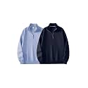 Trillion Half Zipper Solid Sweatshirt for Men