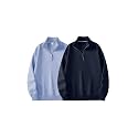 Trillion Half Zipper Solid Sweatshirt for Men