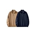 Trillion Half Zipper Solid Sweatshirt for Men