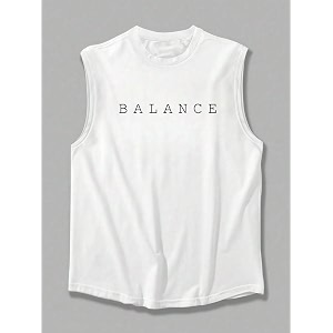 Trillion Printed Sleeveless Tshirt for Men