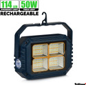 Trillsun 114 LED Multi-Function Rechargeable Light with 50W Torch Portable 4 hrs Flood Lamp Emergency Light