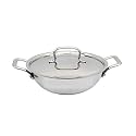 Trilonium Triply Stainless Steel Kadhai with lid