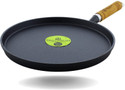 Trilonium Unicorn WHT10 Pre-Seasoned Cast Iron Tawa 10 inches | Weighs 1.5 Kgs | Tawa 26.5 cm diameter (Cast Iron, Induction Bottom)