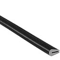 TRIM-LOK Rubber Edge Trim, Fits 1/32-Inch Edge, 3/8-Inch Leg Length, 25-Foot Length, Flexible Neoprene, Pre-Glued for Easy Installation, Black Finish, Plywood, Glass, and Sheet Metal Edge Protector