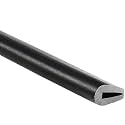 TRIM-LOK Rubber Edge Trim, Fits 1/8-Inch Edge, 5/8-Inch Leg Length, 25-Foot Length, Flexible Neoprene, Pre-Glued for Easy Installation, Black Finish, Plywood, Glass, and Sheet Metal Edge Protector