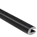 TRIM-LOK Rubber Edge Trim, Fits 1/4-Inch Edge, 1/2-Inch Leg Length, 25-Foot Length, Flexible Neoprene, Pre-Glued for Easy Installation, Black Finish, Plywood, Glass, and Sheet Metal Edge Protector