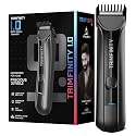 Trimfinity 1.0 Body &amp; Ball Trimmer for Men by UrbanGabru, IPX6 Waterproof, Dual-Mode Motor, Stainless Steel Ceramic Blade, LED Light, 90-Min Battery, Travel Lock, 4 Adjustable Combs, Fast Charging,