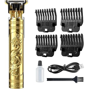 trimmer men professional cordless hair clipper dragon style rechargeable trimmer for beard hairs moustache amp face electric t blade zero gapped shaving machine men39s grooming kit gold