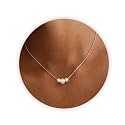 Trinckle Pearl Necklaces for Women, Pearl Choker Dainty Pendant Necklace