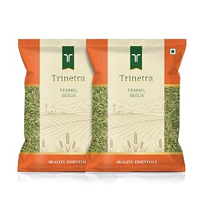 trinetra saunf fennel seeds  flavorful spice amp mouth freshener  1kg 500g pack of 2