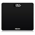 Triomph Precision Basic Digital Body Weight Scale Bathroom Scale with Step-On Technology, 6mm Tempered Glass, 400 Pounds Weight Loss Monitor, Black