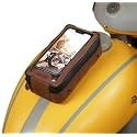 Navigator Magnetic Motorcycle Tank Pouch with Touch-Friendly Phone Holder | Anti Slip Maps Navigation Pouch Compatible with Royal Enfield, Honda, Bajaj, TVS, Jawa, Triumph - Brown & Tobacco