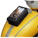 Navigator Magnetic Motorcycle Tank Pouch with Touch-Friendly Phone Holder | Anti Slip Maps Navigation Pouch Compatible with Royal Enfield, Honda, Bajaj, TVS, Jawa, Triumph - All Black