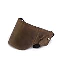Trip Machine Company Genuine Leather Boots/Shoe Protector Slip On for Motorcycle | Anti-Slip Gear Shift Pad/Protector for Motorcycle/Bike | Easy to Wear Tobacco Brown