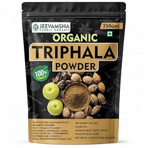triphala powder 250g  organic ayurvedic digestive cleanse  supports gut health amp detox  amla haritaki bibhitaki blend  pure amp natural herbal powder 