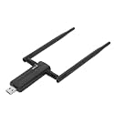 Triple Band WiFi Adapter 6GHz 5GHz 2.4GHz, Network Adapter with Dual 6dBi Antennas for 11 10 PC Laptop, USB3.0 WiFi Dongle for RTL8832CU Chip