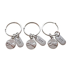 triple bff pinky promise keychains promise gift best friends keychains