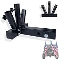 Triple Hitch Flag Pole Holder for Truck, Fits Standard 2" Trailer Hitch, RV Flagpole Kit, Car Receiver Flag Pole Mount, Compatible with Jeep, RV, Camper, SUV, Pickup