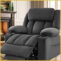 Triple Motor Large-Wide Lift Chair, Infinite Position, 180° Lay Flat, Power Lift Chairs Recliners for Elderly Big and Tall, Massage &amp; Heat, Extended Footrest (Dark Grey, Large Wide)
