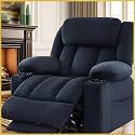 Triple Motor Large-Wide Lift Chair, Infinite Position, 180° Lay Flat, Power Lift Chairs Recliners for Elderly Big and Tall, Massage &amp; Heat, Extended Footrest (Dark Blue, Large Wide)