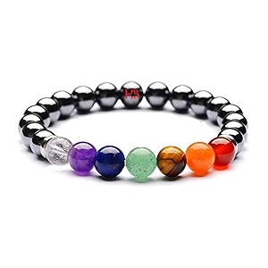 triple protection 7 chakra natural beads bracelet with certificate - harness the power of chakras for balance and harmony