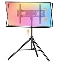 Tripod TV Stand for 25-70" TVs, Adjustable & Foldable, Black