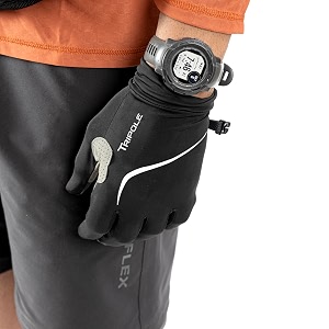 tripole trailgrip winter sports gloves  anti-slip touchscreen gloves for running hiking amp cycling m