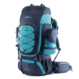 tripole walker pro metal frame rucksack with rain cover for trekking amp travel  front opening  laptop sleeve  men amp women  5 year warranty