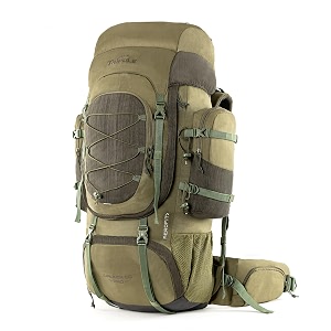 tripole walker pro metal frame rucksack with rain cover for trekking amp travel  front opening  laptop sleeve  men amp women  5 year warranty