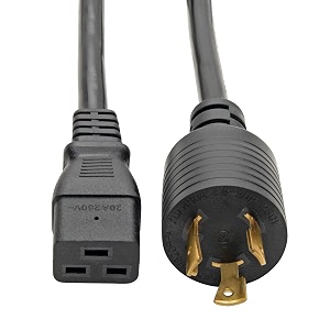 tripp lite heavy-duty power cord for pdu and ups 20a 12awg iec-320-c19 to nema l6-20p 14-ftp040-014
