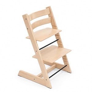 tripp trapp chair from stokke natural - adjustable convertible chair for toddlers children amp adults - convenient comfortable amp ergonomic - classic design