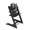 Tripp Trapp High Chair Combo 2 - Includes Chair + Baby Set with Removable Harness for Children - All Age, Height Adjustable, Ergonomic, Premium Baby Wooden High Chair for Feeding and Sitting (Storm Grey)