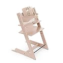 Tripp Trapp High Chair Combo 2 - Includes Chair + Baby Set with Removable Harness for Children - All Age, Height Adjustable, Ergonomic, Premium Baby Wooden High Chair for Feeding and Sitting (Black)