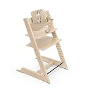 Tripp Trapp High Chair Combo 2 - Includes Chair + Baby Set with Removable Harness for Children - All Age, Height Adjustable, Ergonomic, Premium Baby Wooden High Chair for Feeding and Sitting (Black)